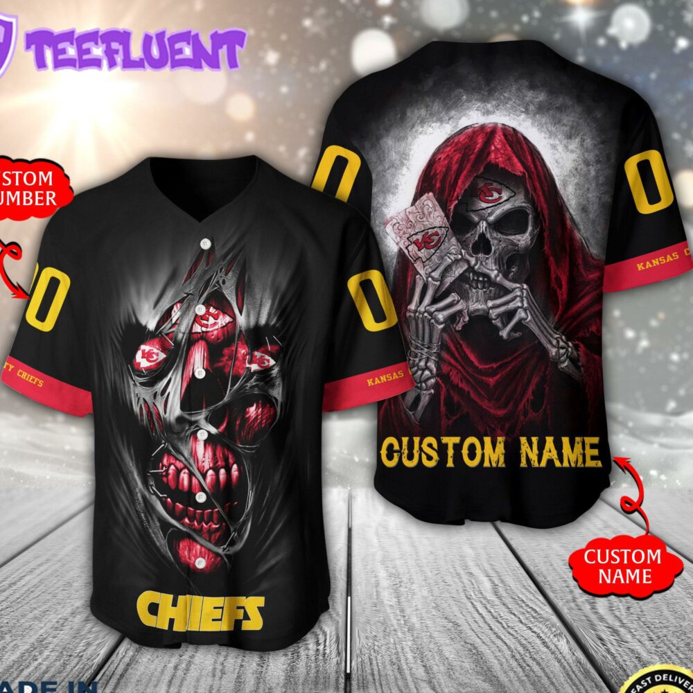 Kansas City Chiefs NFL 3D Personalized Baseball Jersey Shirt For Fans