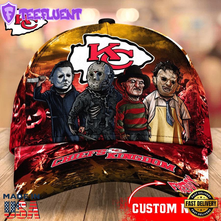 Kansas City Chiefs NFL Personalized Trending Cap Mixed Horror Movie Characters