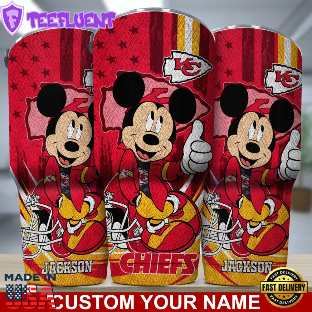 Kansas City Chiefs NFL-Custom Tumbler Mickey Mouse For You