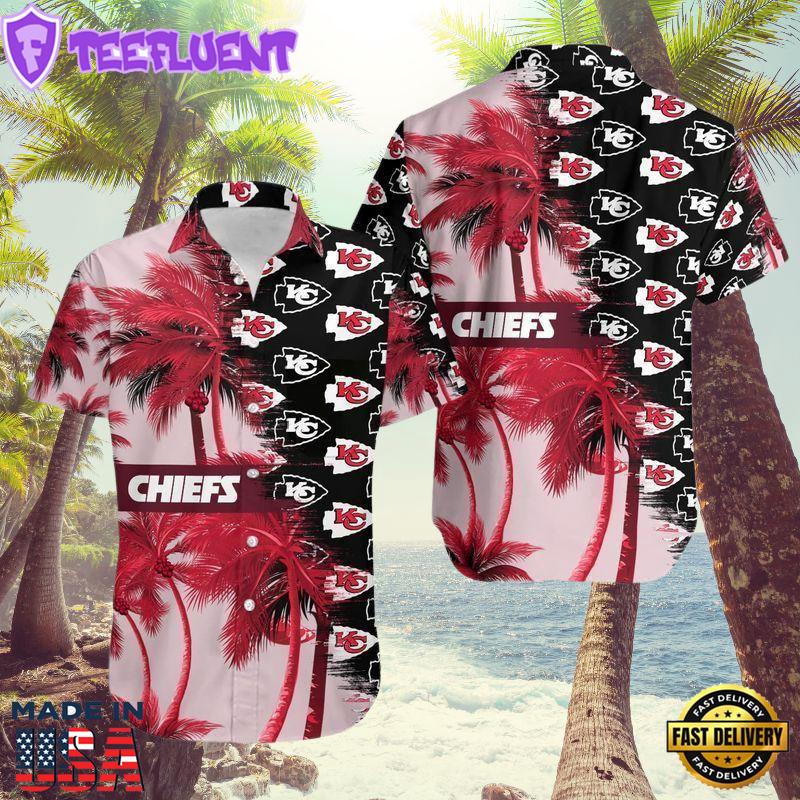 Kansas City Chiefs Palm Oasis Hawaiian Shirt