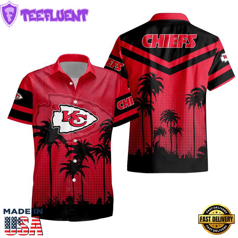 Kansas City Chiefs Palm Tree Hawaii Shirt and Shorts Summer