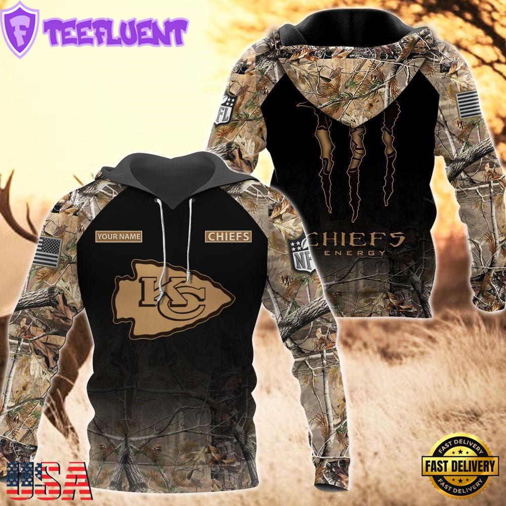 Kansas City Chiefs Personalized Hoodie Camo Hunting Perfect Gift