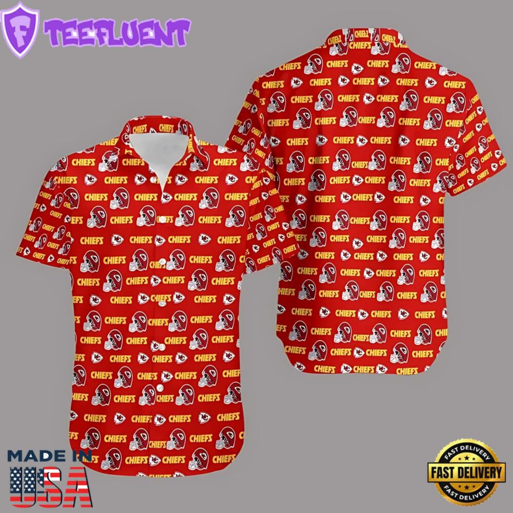 Kansas City Chiefs Retro Repeat Hawaiian Shirt