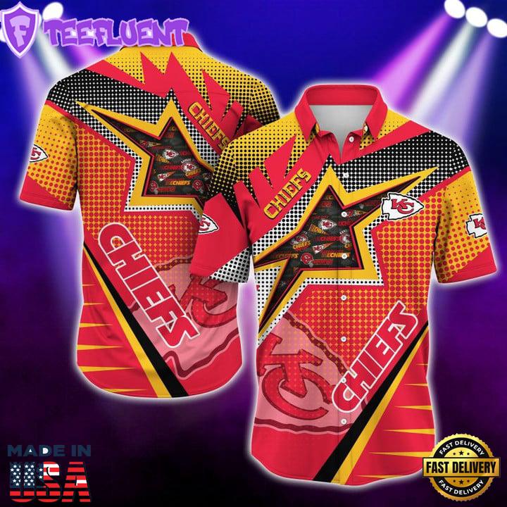 Kansas City Chiefs Starburst Power Hawaiian Shirt