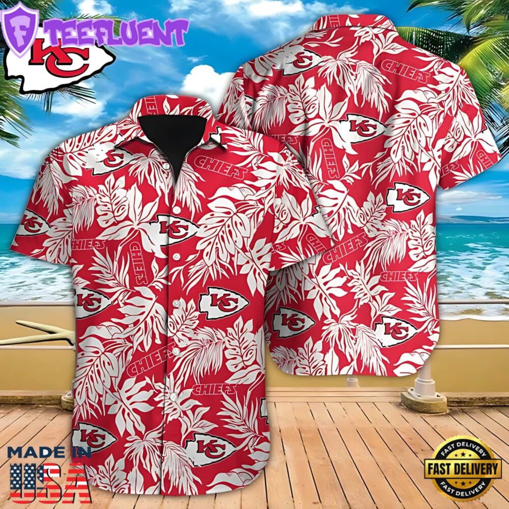 Kansas City Chiefs Tropical Foliage Hawaiian Shirt