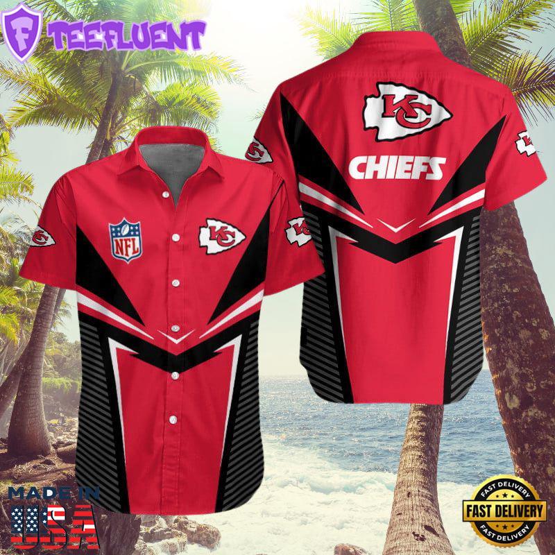 Kansas City Chiefs Vivid Chevron Hawaiian Shirt