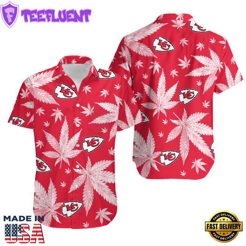 Kansas City Chiefs Weed Pattern Hawaiian Shirt and Shorts Summer NML001210
