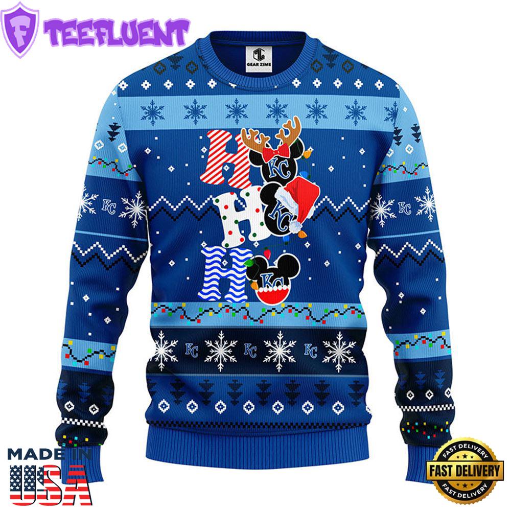 Kansas City Royals Hohoho Mickey Christmas Ugly Sweater