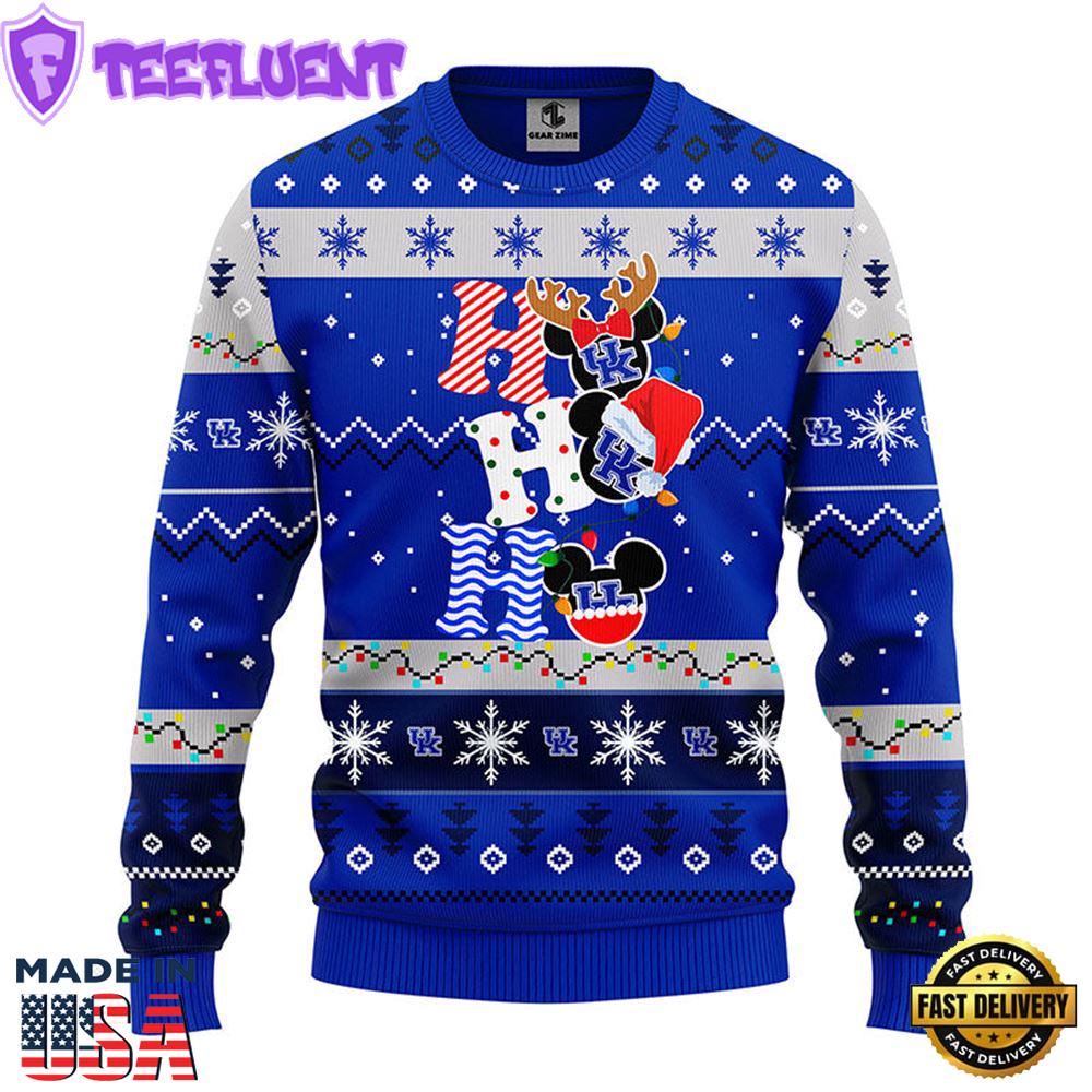 Kentucky Wildcats Hohoho Mickey Christmas Ugly Sweater