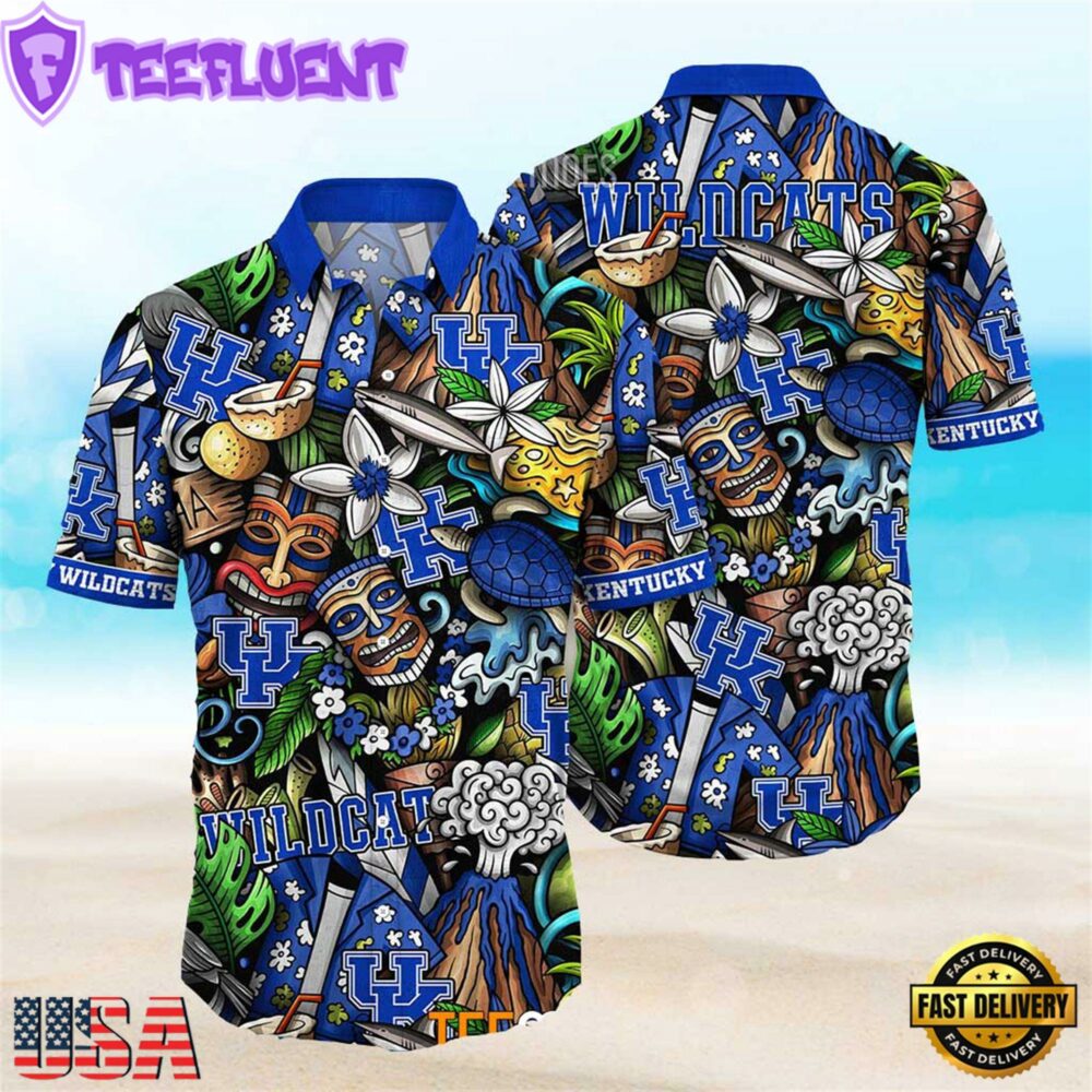 Kentucky Wildcats Ncaa Mens Floral Special Design Hawaiian Shirt