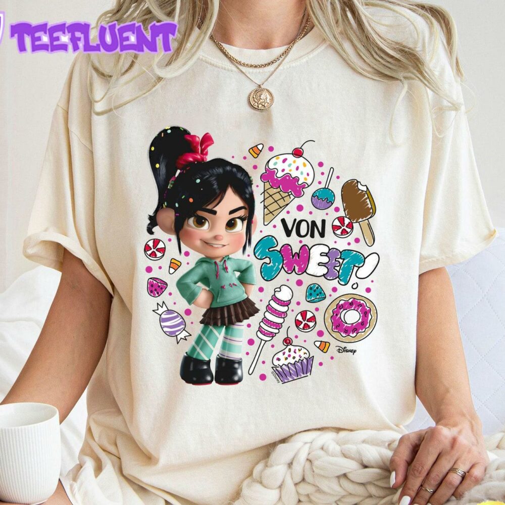 Kids Princess Vanellope Von Sweet T-Shirt Wreck-It Ralph Disney Tee for Vacation