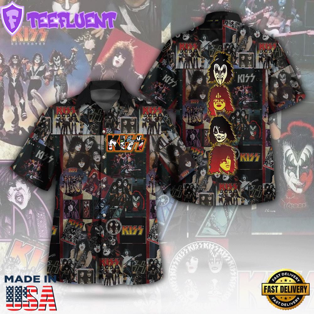 Kiss Band 3D Gift Summer Hawaiian Shirt For Man And Women