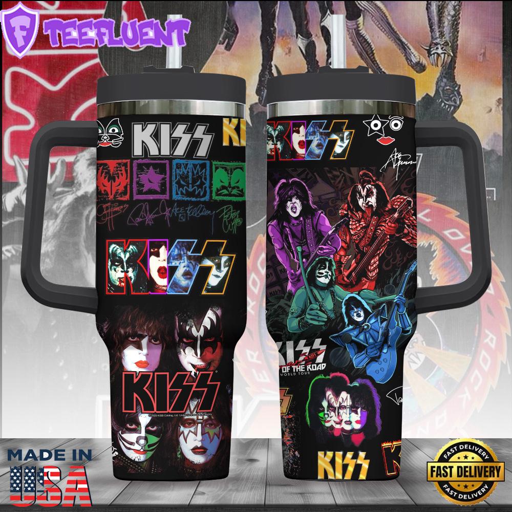 Kiss Band 40oz Stanley Tumbler Summer For Fans