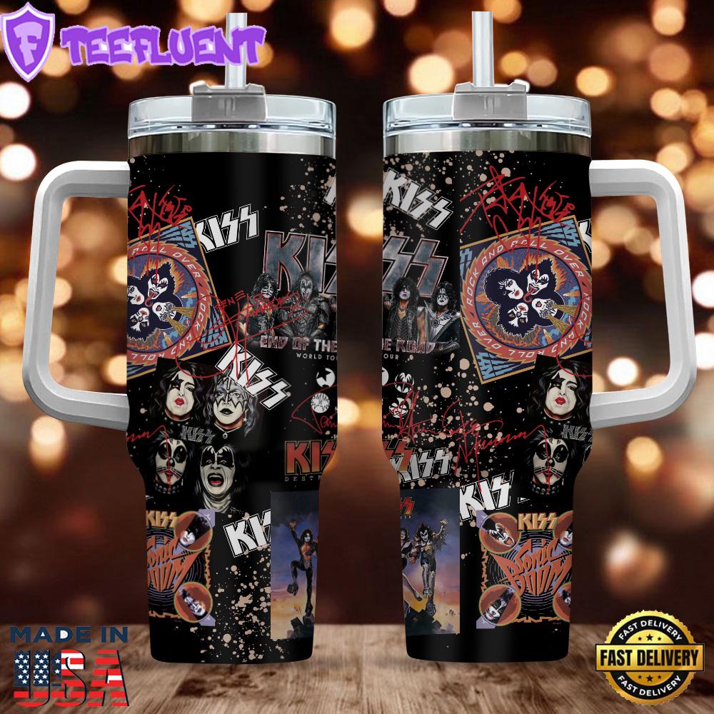 Kiss Band 40oz Stanley Tumbler Summer For Fans