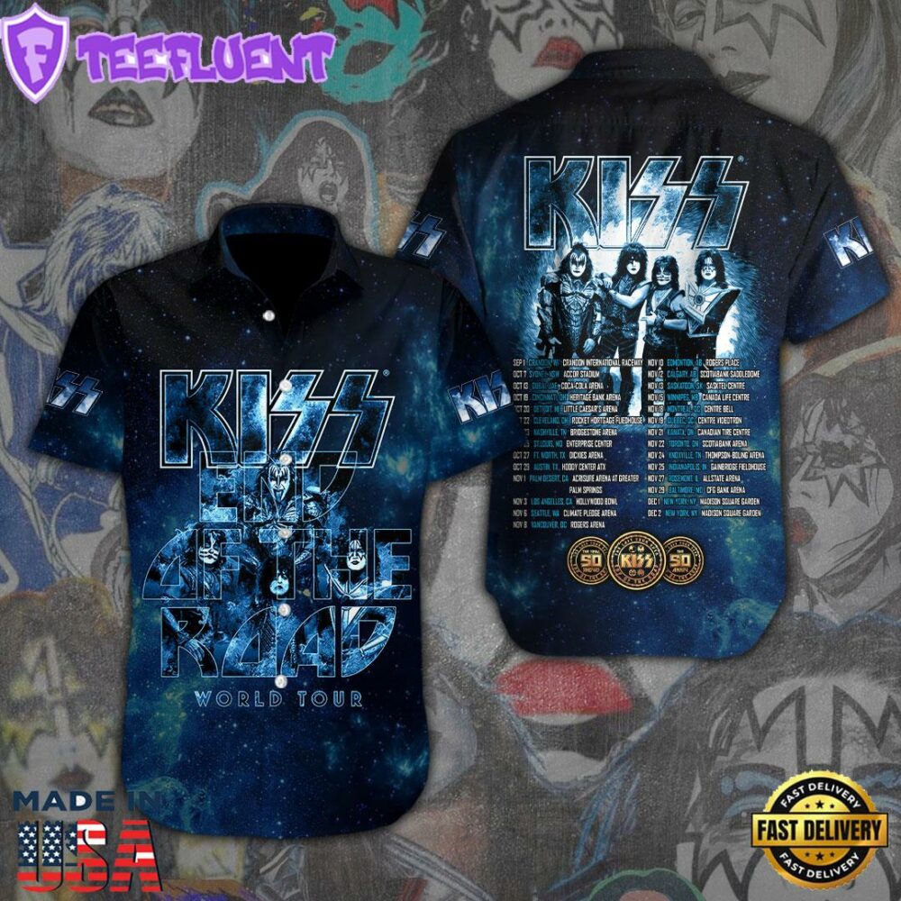 Kiss Band Short Sleeve Dress Shirt For Fans