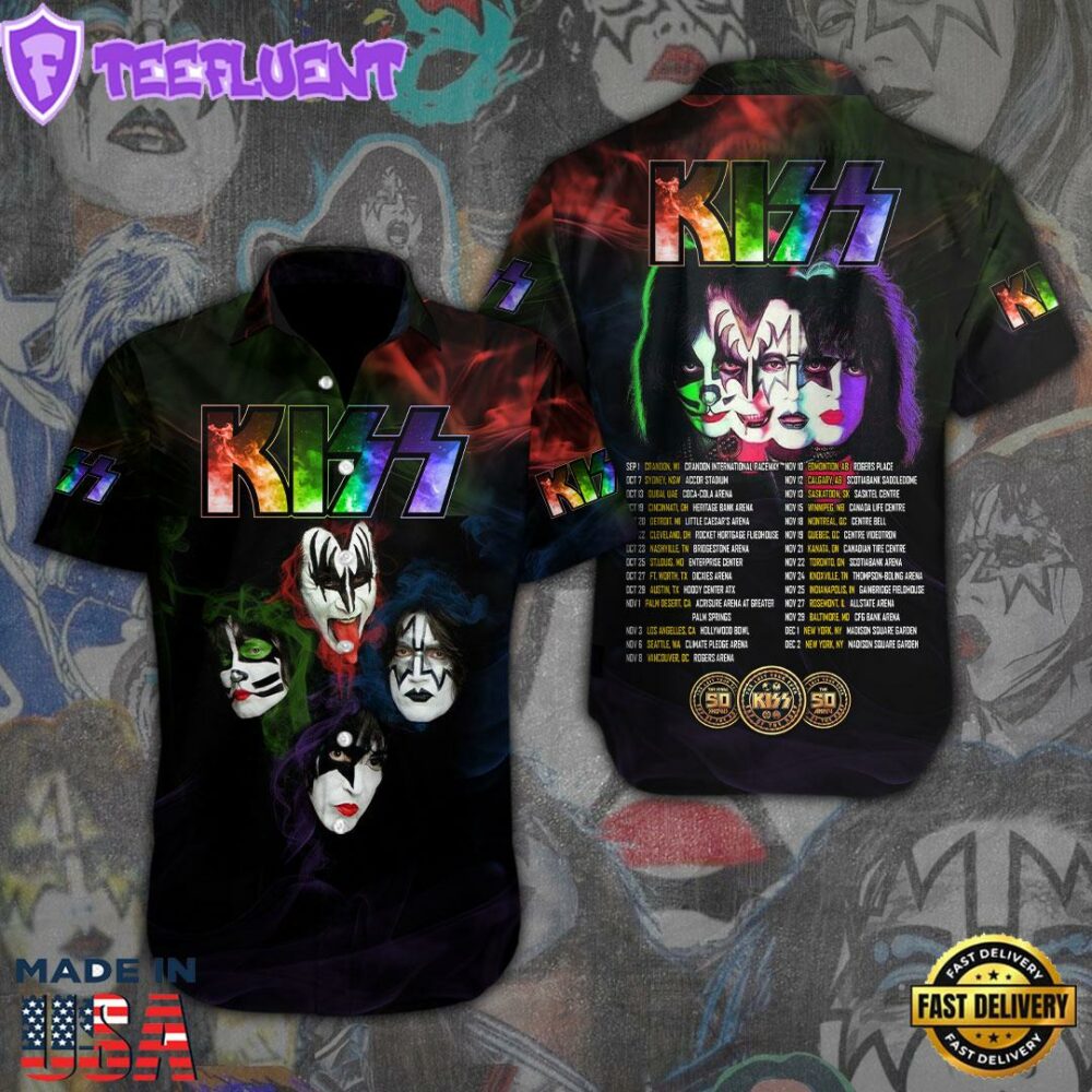 Kiss Band Short Sleeve Dress Shirt Summer 2025