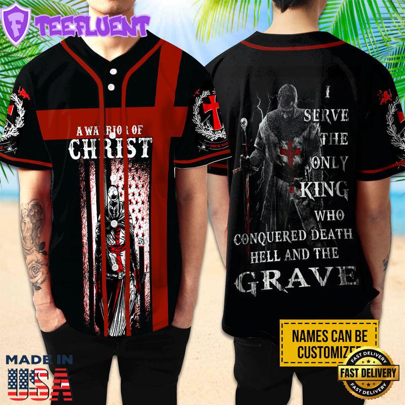 Knight Templar A Warrior Of Christ Cross Custom Baseball Jersey