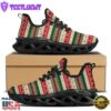 Knitted Christmas Tree Print Pattern Black Max Soul Shoes