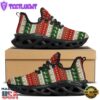 Knitted Merry Christmas Print Pattern Black Max Soul Shoes