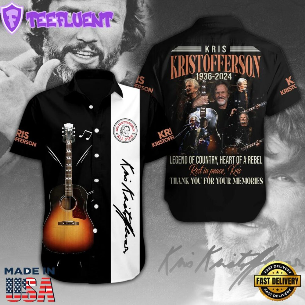 Kris Kristofferson Short Sleeve Dress Shirt For Man And Women