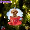 Labradoodle On The Cup Christmas Ornament, Gift For Christmas