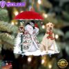 Labrador Retriever 1 With Snowman Christmas Ornament, Gift For Christmas
