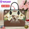 Labrador Retriever Dog Are Not Our Whole Life But They Make Our Lives Whole Leather Handbag