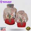 Labs in Old Red Truck Christmas All Over Print 3D Hoodie