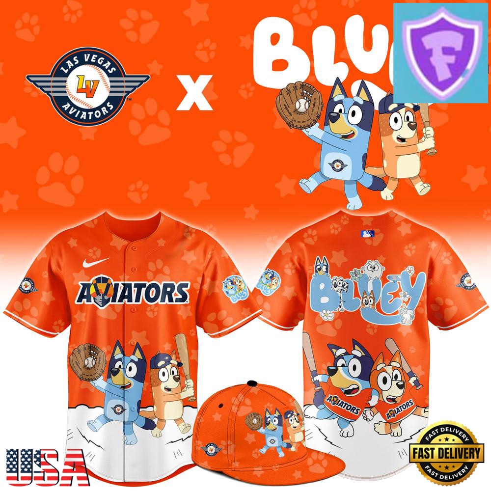 Las Vegas Aviators Bluey Night Special Edition Baseball Jersey