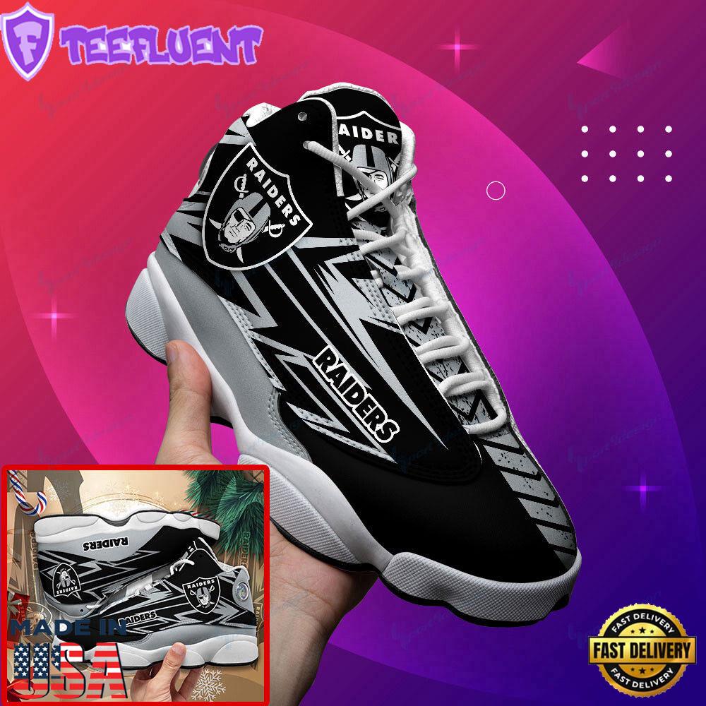 Las Vegas Raiders Air Jordan 13 Sneakers, Best Gift For Men And Women