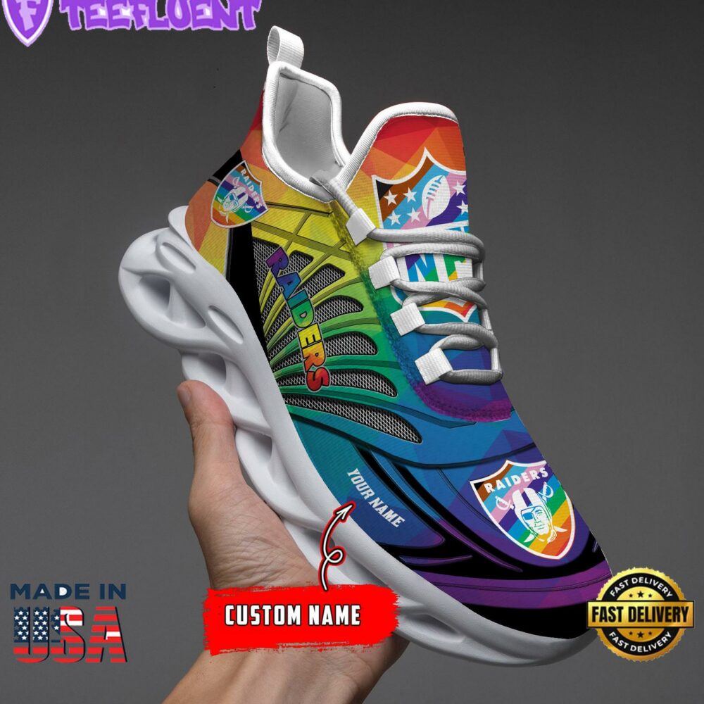 Las Vegas Raiders LGBT NFL Personalized Clunky Max Soul Shoes