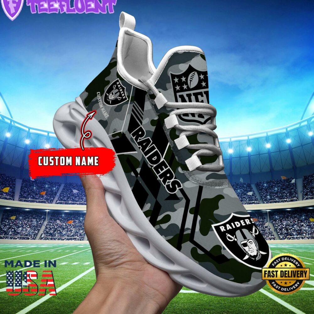 Las Vegas Raiders NFL Clunky Max Soul Shoes Personalized 1