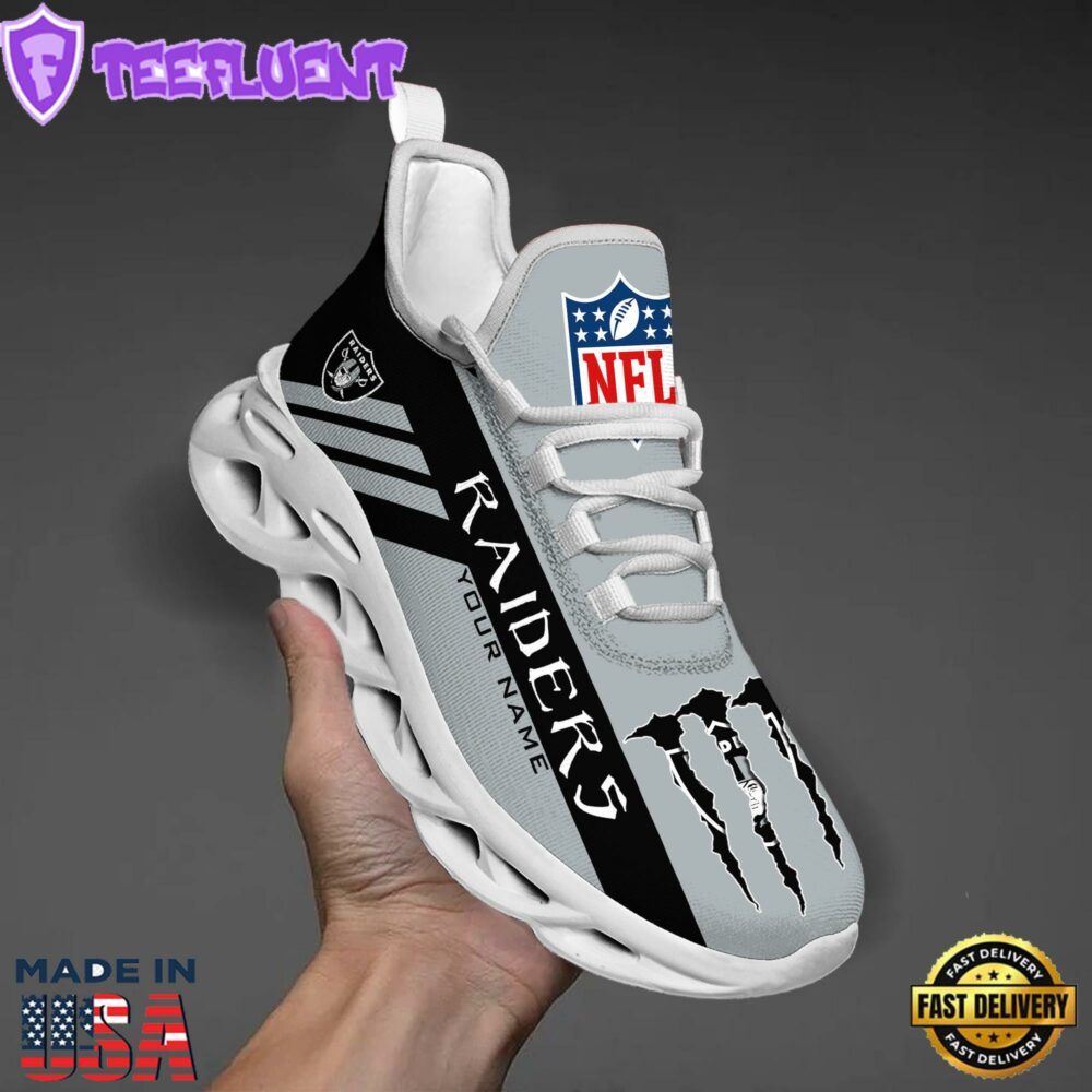 Las Vegas Raiders NFL Clunky Max Soul Shoes Personalized