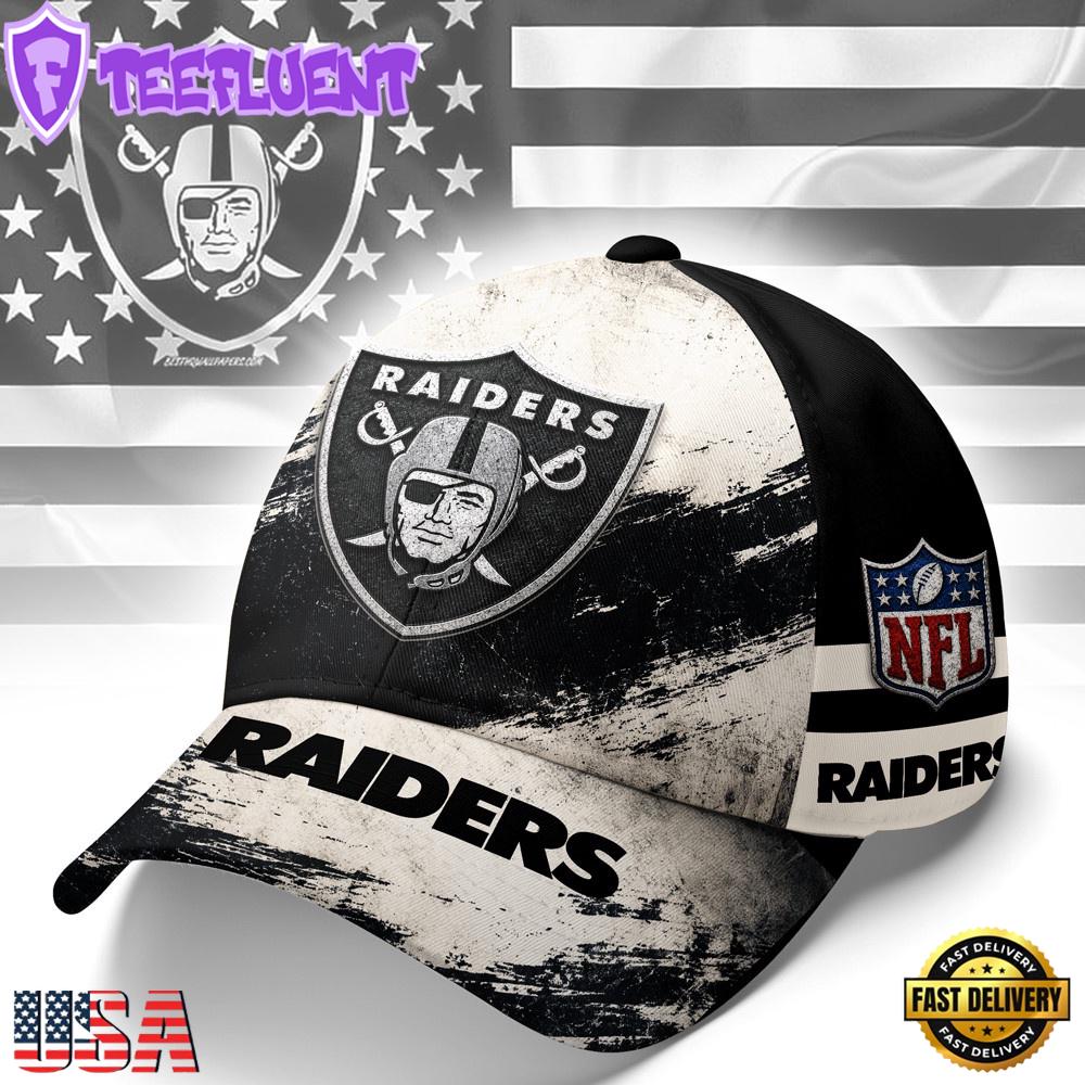 Las Vegas Raiders NFL Grunge Style Team Baseball Cap