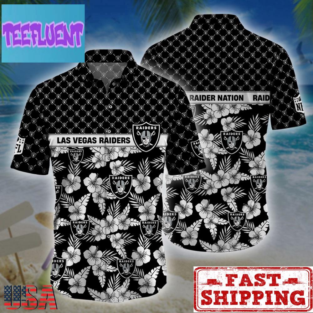 Las Vegas Raiders NFL Palm Leaves Hawaiian Shirt