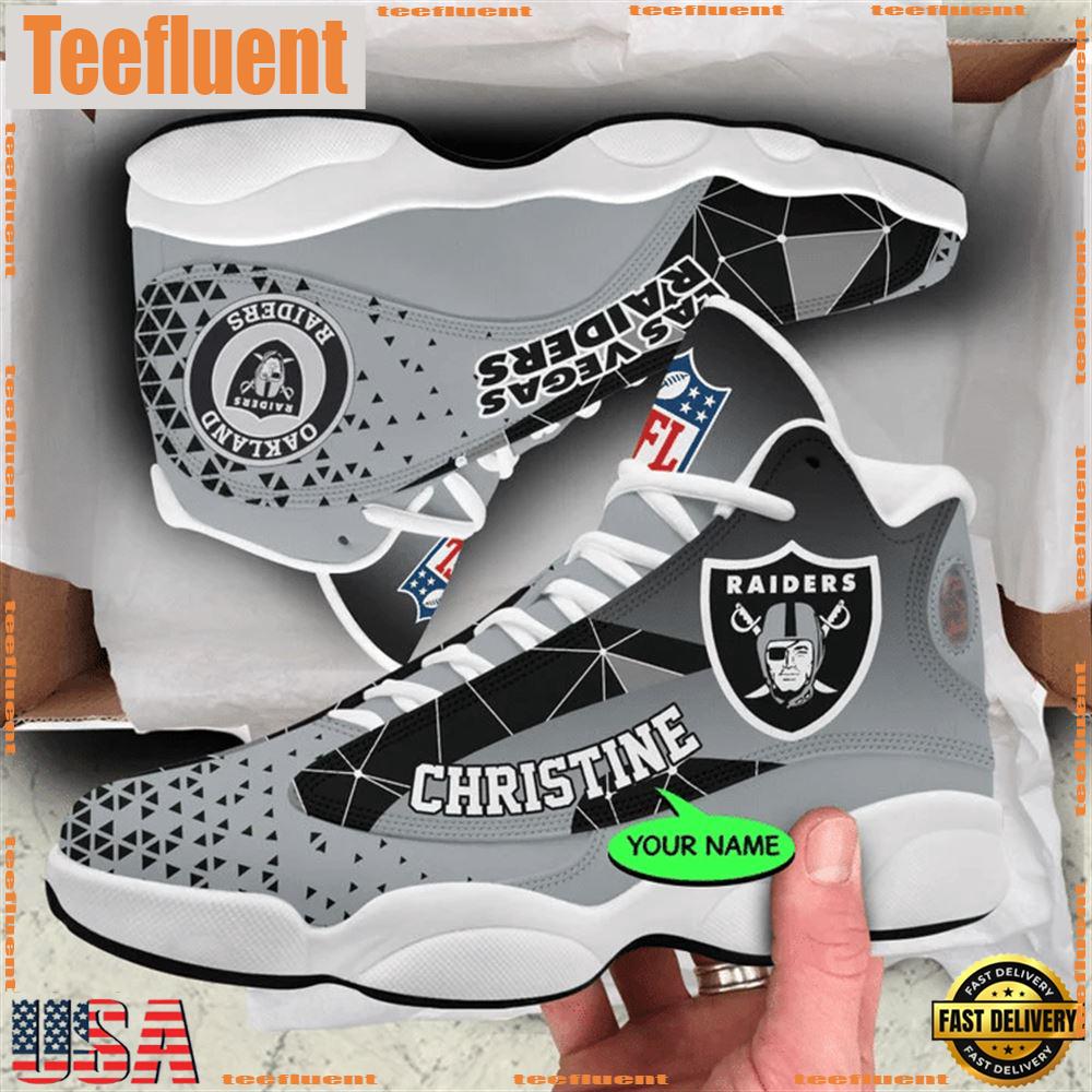 Las Vegas Raiders NFL Personalized Jordan 13 Shoes