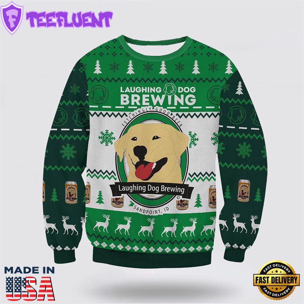 Laughing Dog Brewing Christmas 3d Ugly Ugly Christmas Sweater For Men And Women