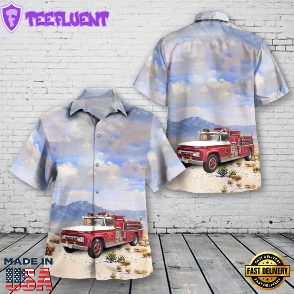 Laurel Springs NJ FD Vintage Fire Truck Hawaiian Shirt