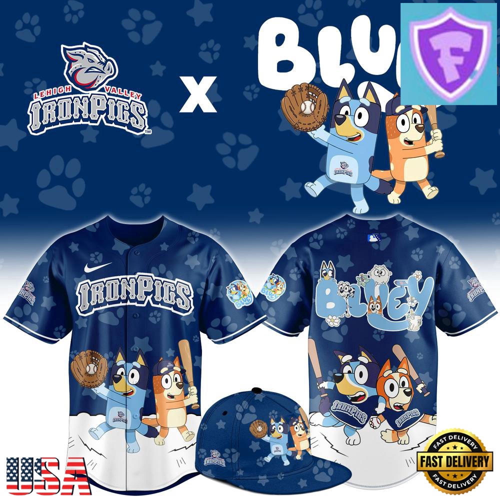 Lehigh Valley IronPigs Bluey Night Special Edition Baseball Jersey