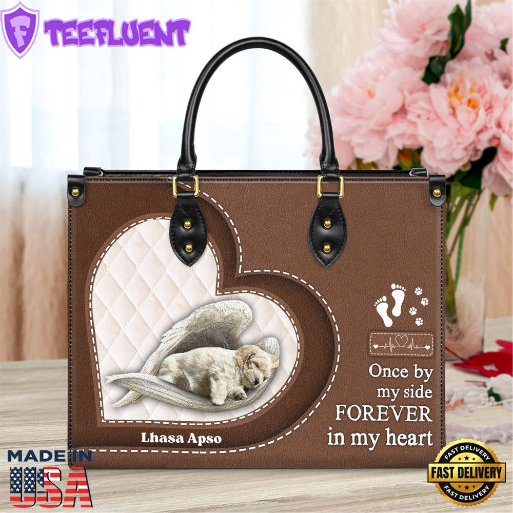 Lhasa Apso In My Heart Leather Bag