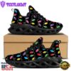 Lights Christmas Pixel Print Pattern Black Max Soul Shoes