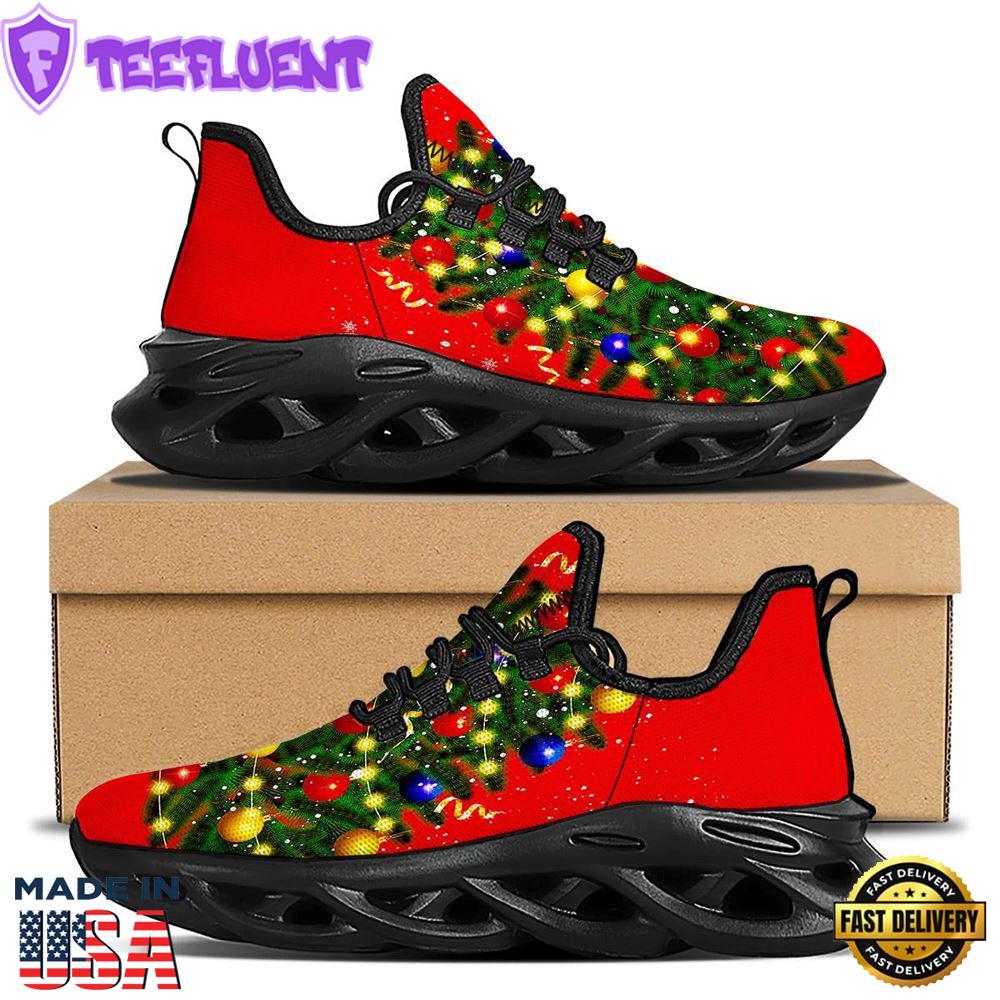 Lights Christmas Tree Print Black Max Soul Shoes