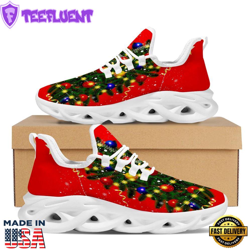 Lights Christmas Tree Print White Max Soul Shoes