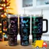 Lilo And Stitch Cartoon Custom Stanley Quencher 40oz Stainless Steel Tumbler With Handle