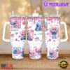 Lilo and Stitch Valentine XOXO Disney Cartoon Stainless Steel Tumbler 40Oz With Handle