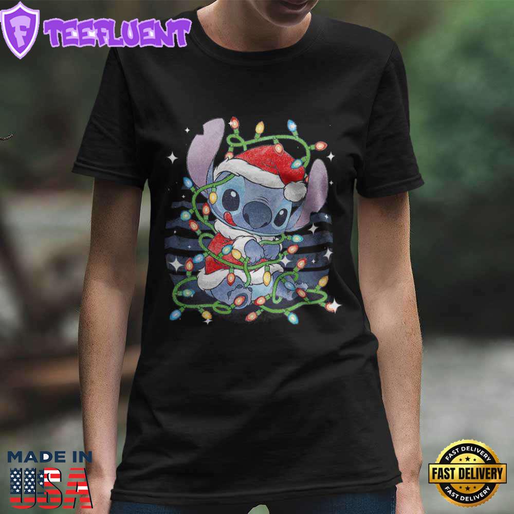 Lilo & Stitch Christmas Lights T-Shirt Disney
