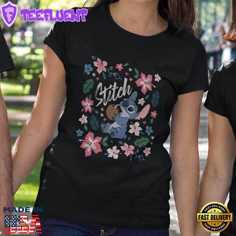 Lilo & Stitch Floral Coconut T-Shirt Disney