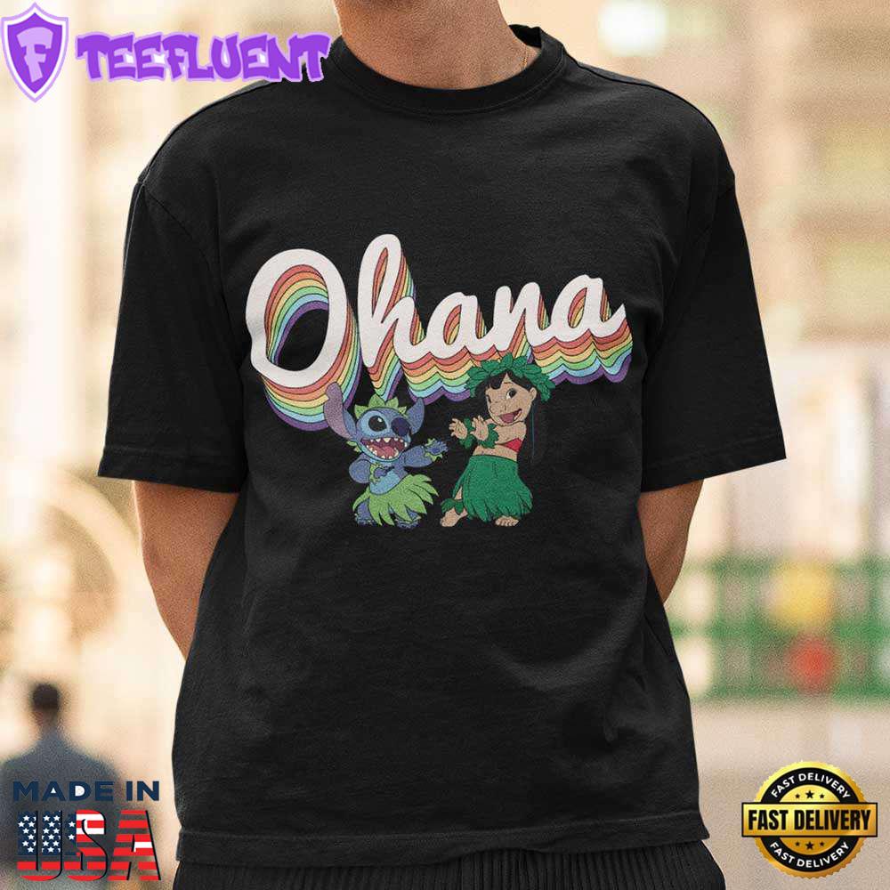 Lilo & Stitch Pride Ohana Rainbow T-Shirt Disney