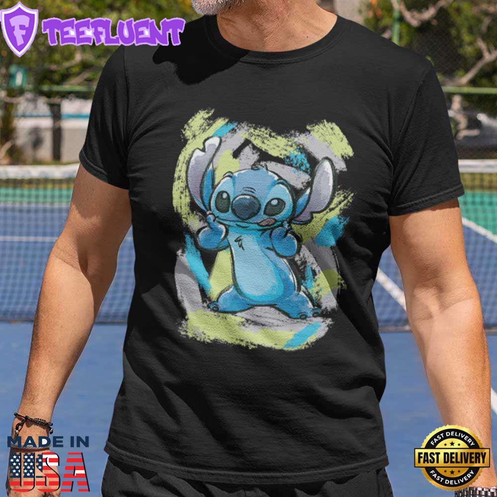 Lilo & Stitch Watercolor Brushstrokes T-Shirt Disney