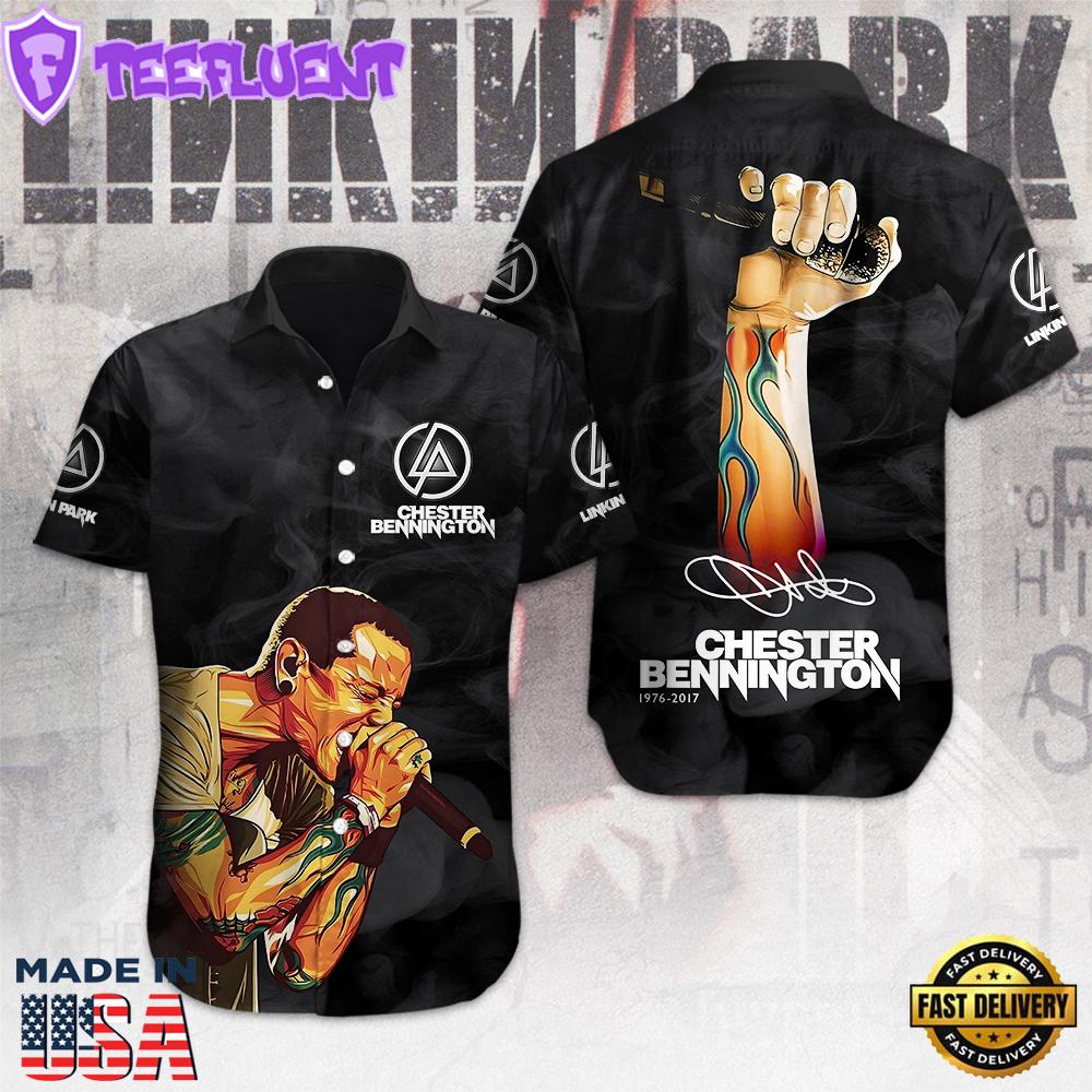 Linkin Park x Chester Bennington Short Sleeve Dress Shirt For Fans